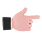 指向手势 3D 图标