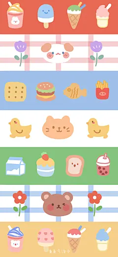卡通 手机壁纸 可爱 动物 cr：鱼鱼气泡水