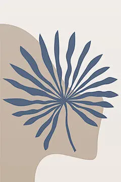 图源免费EPS |抽象植物墙艺术装饰。波西米亚风格花卉墙装饰可打印海报。花卉墙艺术家居装饰海报