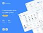CRM用户管理后台UI界面素材 UI For a CRM System创建一个易于使用的CRM系统，将项目和团队管理提升到更高的水平。

UI套件包括60个Web屏幕和90多个组织良好的组件，这些都是UI设计和CRM系统UX所需的一切。

无论您是需要管理员工的工作量或活动流，在日历上添加事件，还是要求休假，该仪表板设计都是完全可定制的，因此任何团队都可以立即上手。

简化您的整个过程，并在几分钟内创建任何应用程序屏幕。借助我们井井有条的图层和组，您可以轻松设计任何页面。

可以根据您的需