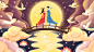 General 3840x2160 Love La Bride Lovedori Halation fantasy art birds bridge colorful fantasy girl