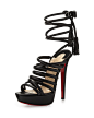 Christian Louboutin Top Tina Platform Ankle-Tie Sandal - Neiman Marcus