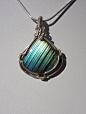 Labradorite Wire Wrapped Pendant by TwistedBlissDesigns on Etsy