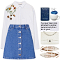 #Chanel #Valentino #white #blue #jeans #denim #casual #luxury #modern #cozy #style