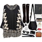 A fashion look from January 2015 featuring loose long sleeve tops, black flat boots and black leather shoulder handbags. Browse and shop related looks.