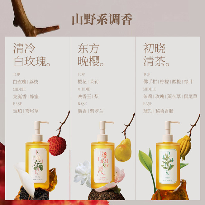 DEMIKI持久留香沐浴露沐浴液油乳套组...