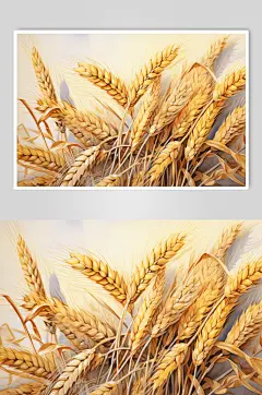 数字艺术麦子绘画高清插画