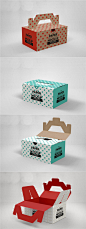 90809点击图片下载瓦楞牛皮纸食品带手拎柄纸箱礼盒包装外观贴图效果PS样机设计素材 (1)