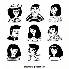 卡通人物头像设计~ ... - @手绘工场的微博 - 微博
