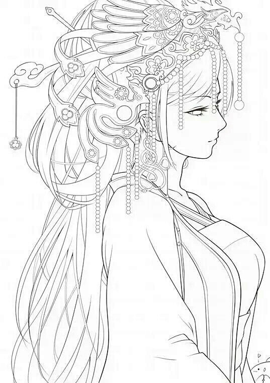 雪児~从二哈是也转采于2020-08-19 19:06:38古风 橡皮章素材 美线稿