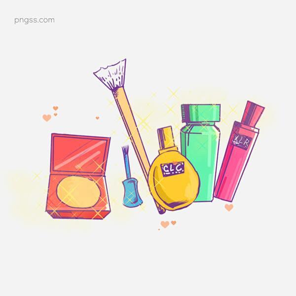 手绘卡通洗化化妆品图片大小2000x20...
