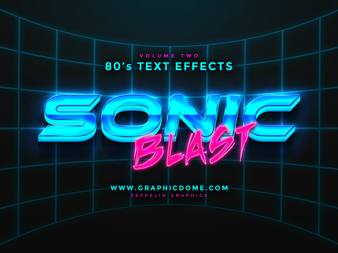 sonic立体特效字体素材