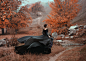 People 2048x1457 black dress nature fall 500px women Irina Chernyshenko