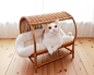 CatsCity原创设计纯手工藤编猫床猫窝大号宠物窝猫沙发可拆洗猫房-淘宝网