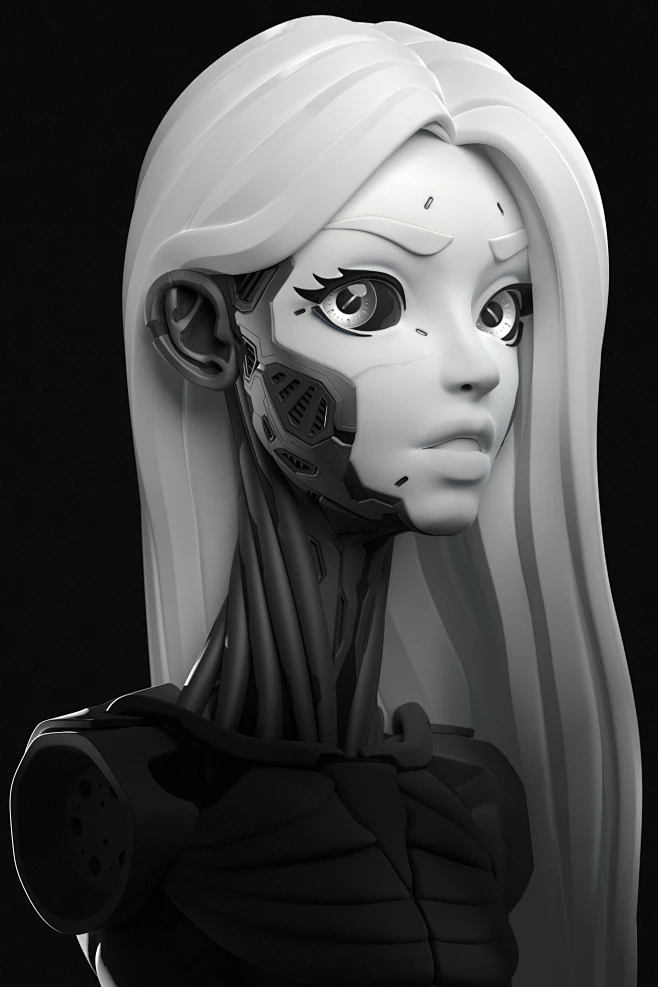 Cyborg Girl-花瓣网