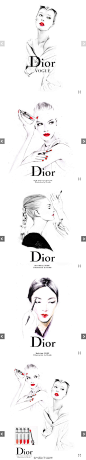 时尚插画师 -饭煮豪Ricoho 笔下美腻的Dior女郎