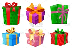 Set of many gift box. A beautiful gift boxes with 