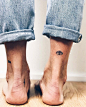 foot & ankle tattoos | simple, delicate tattoos