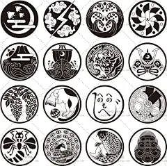 和风 日本主题 日式花纹图案 图腾 LOGO标志 AI矢量图 设计素材-淘宝网