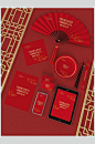 红色喜庆高端餐具包装VI样机-众图网