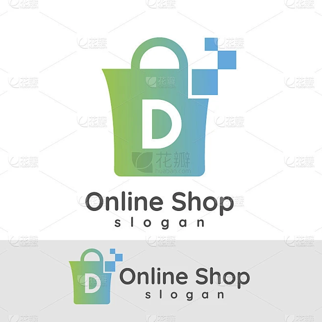 网上商店首字母D图标设计素材-花瓣网