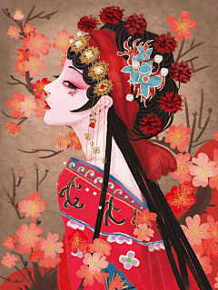 枯木cinder采集到京剧-国粹插画
