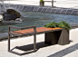 Public bench / contemporary / polyethylene / steel HEDERA ATECH