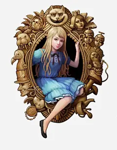 画里出来的少女_新图网 https://ixintu.com 插画 手绘 卡通 女孩 复古 欧美 创意