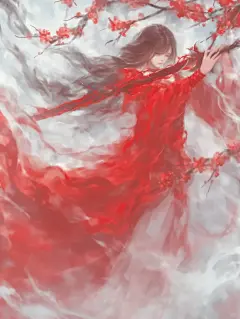 绝美古风壁纸|一袭红衣 - 小红书