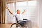 Senior man sitting on wheelchair at home. by Jozef Polc on 500px