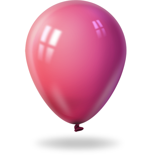 五彩缤纷的气球PNG图标