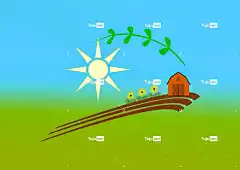 数字图形 剪贴画 向日葵 农业 Mac壁纸 谷仓 丘陵 桌面背景