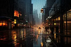 大雨下雨雨天暴雨自然天气摄影图