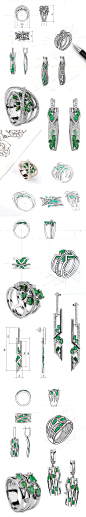 为ISTA珠宝设计翡翠，翡翠，素描，珠宝，设计珠宝