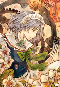 黑眼圈Melon  的插画 东方十六夜