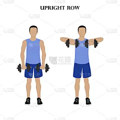 竖排哑铃锻炼锻炼矢量插图