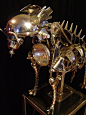 Mechanical Animals Created from Salvaged Scrap Metal Parts(03134)