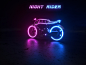 Night Rider, Rafe Johnson : LOVING how powerful octane render is, wanted to create a synth wave/cyberpunk vibe for this, something that might be used as an album cover. Would recommend anyone to start messing around in octane if they are focusing on light