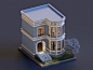 House isometric lowpoly render house illustration 3d blender3d blender