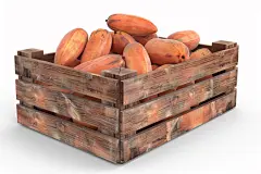 水果框里的红心木瓜水果图片