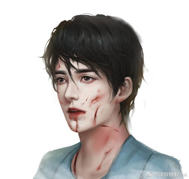 镇魂，沈巍吐血，原画男头像
