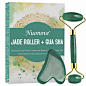 Amazon.com: Jade Roller for Face, Jade Facial Roller, Jade Roller and Gua Sha Set, Real 100% Natural Aventurine Stone Kit helps Eyes, Face and Neck to Anti Aging Wrinkles: Beauty