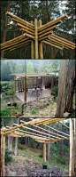 创意竹子建筑设计图集丨异形竹子连接结构/生态绿色教育建筑设计