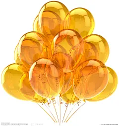 橙色气球设计图