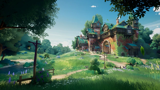Tang 魔灯风格化学员作品 Modeng Stylized Scene Creation Course Student Work-花瓣网
