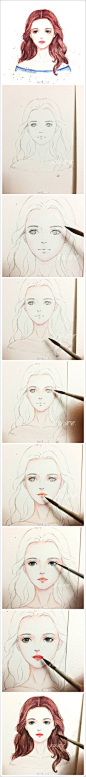 人物水彩画－堆糖，美好生活研究所