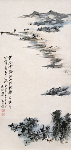 vc浅蓝色采集到古字画