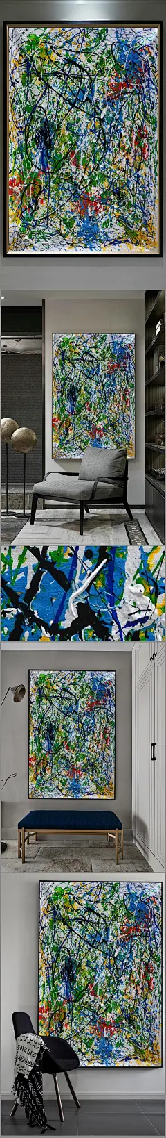 高清立体抽象油画艺术玄关（一千五百四十）