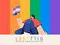 Stonewall: 50 years of fighting for their lives pride lgbt dribbble design minimal characters illustration character