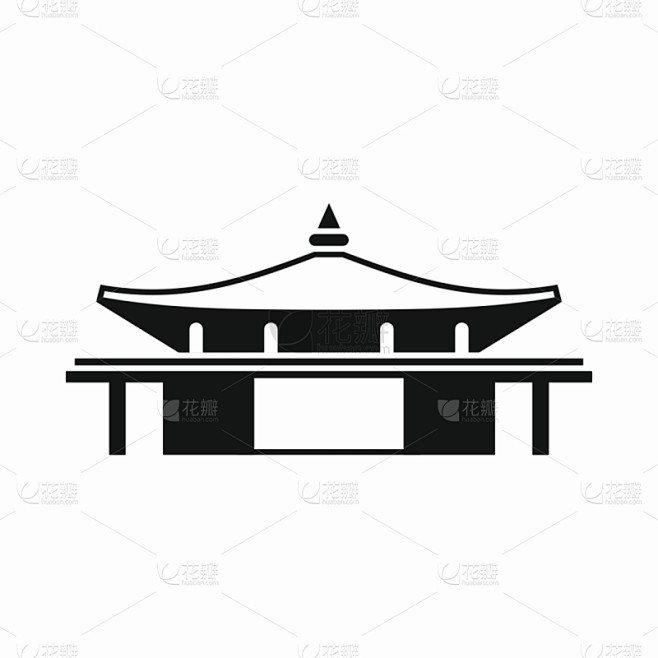 寺庙,极简构图,图标,分离着色,亚洲,名声,博客